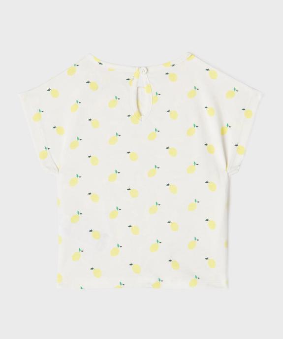 Tee-shirt manches courtes avec bas noué bébé fille (lot de 2) vue3 - GEMO 4G BEBE - GEMO