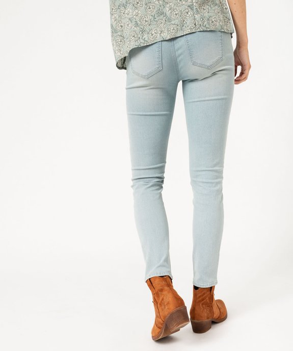 Jean femme délavé coupe slim vue8 - GEMO 4G FEMME - GEMO