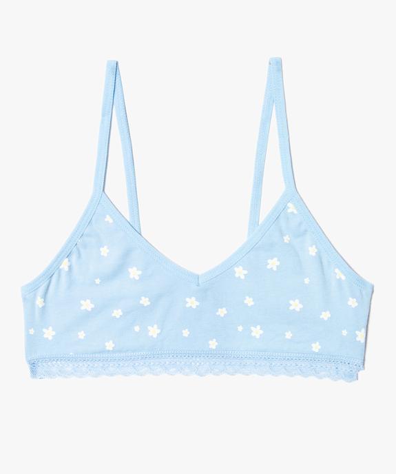 Soutien-gorge fille à motifs fleuris vue1 - GEMO 4G FILLE - GEMO