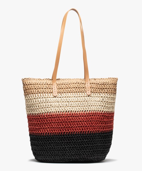 Sac de plage femme en paille multicolore vue1 - GEMO (ACCESS) - GEMO