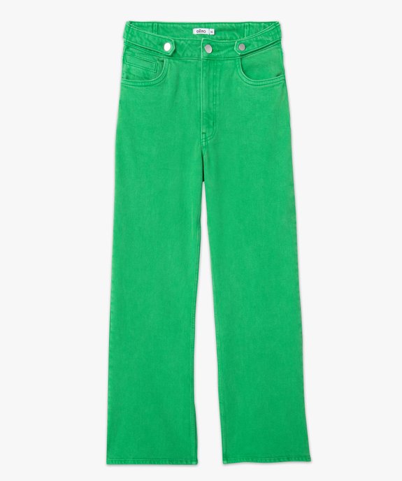 Jean femme « wide leg » taille haute coloré vue4 - GEMO(FEMME PAP) - GEMO