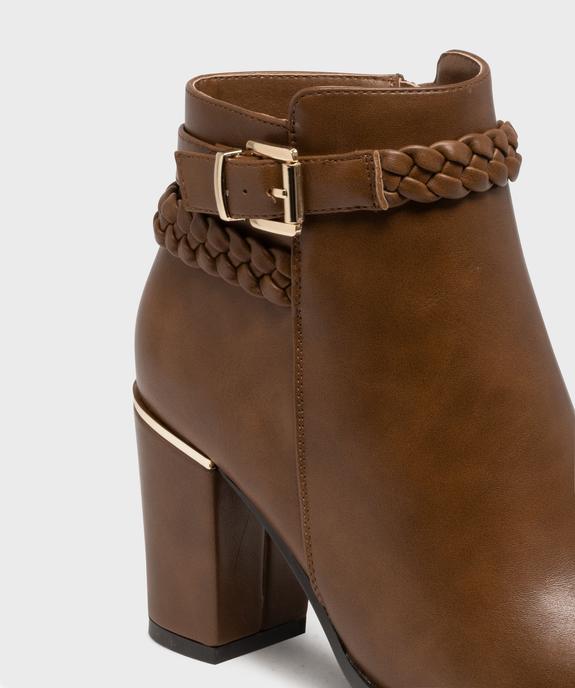 Bottines à talon avec bride tressée à la cheville femme - Valentina Baldano - VALENTINA BALDANO GEMO FORGOOD Bottines à talon avec bride tressée à la cheville femme - Valentina Baldano vue6 - VALENTINA BALDANO GEMO FORGOOD - GEMO