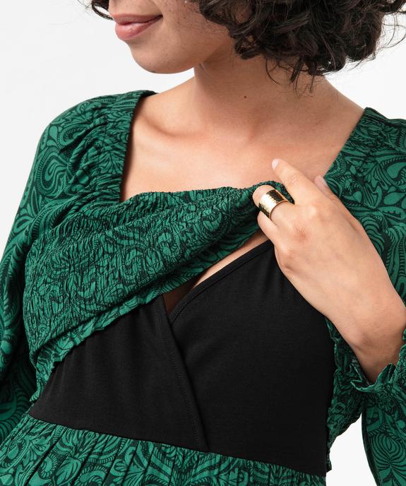 Robe de maternité à manches longues spécial allaitement vue2 - GEMO (MATER) - GEMO