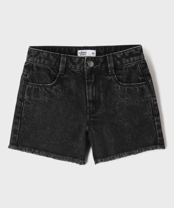Short en jean à bord franc fille vue1 - GEMO 4G FILLE - GEMO