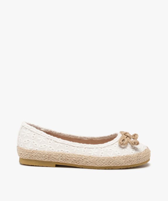 Ballerines fille unies en dentelle et semelle de corde vue1 - GEMO (ENFANT) - GEMO