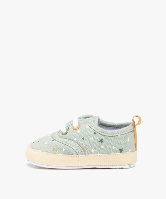 Chaussons de naissance bébé garçon en toile imprimée - LuluCastagnette vue3 - LULUCASTAGNETTE - GEMO