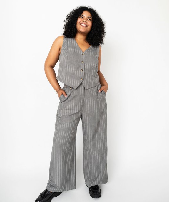 Pantalon de tailleur large femme grande taille vue6 - GEMO (G TAILLE) - GEMO