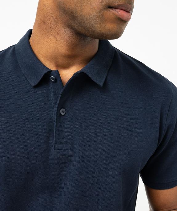 Polo manches courtes en maille piquée uni homme vue2 - GEMO 4G HOMME - GEMO