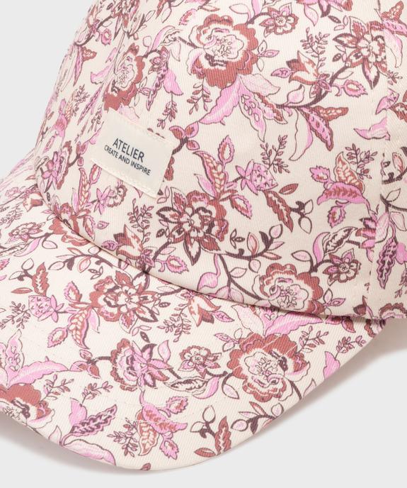 Casquette baseball fleurie femme vue3 - GEMO (ACCESS) - GEMO