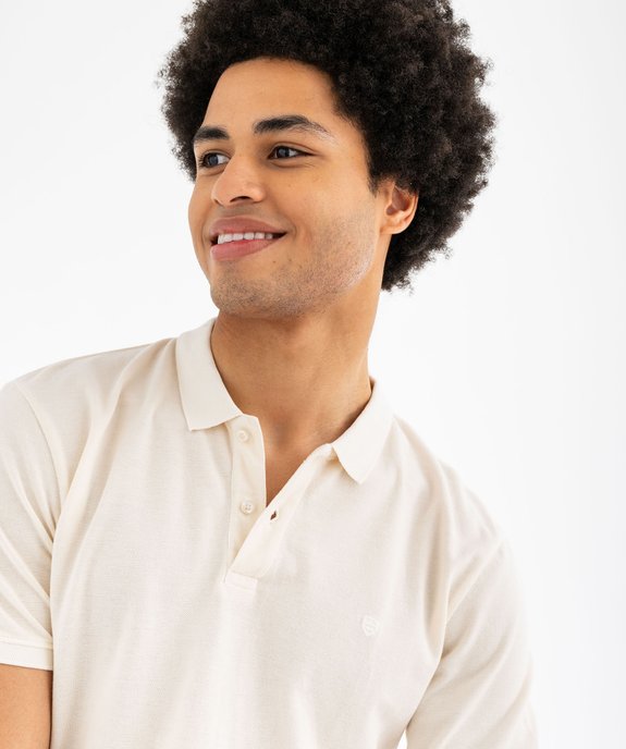 Polo à manches courtes en maille piquée homme vue2 - GEMO 4G HOMME - GEMO