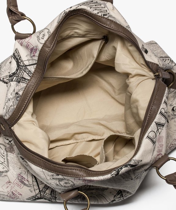 Sac week-end textile et simili-cuir vue3 - GEMO (ACCESS) - GEMO