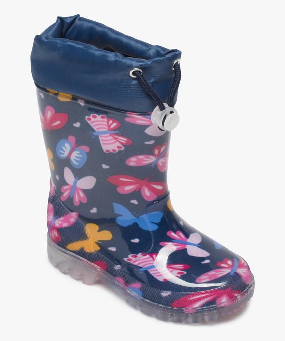 Bottes de pluie fille avec motifs papillon et col ajustable vue5 - GEMO (ENFANT) - GEMO