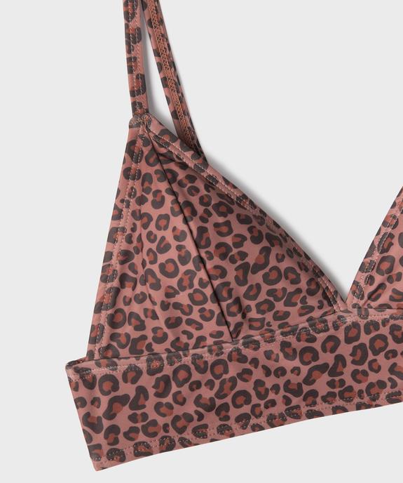 Maillot de bain 2 pièces à motif léopard fille vue2 - GEMO (JUNIOR) - GEMO