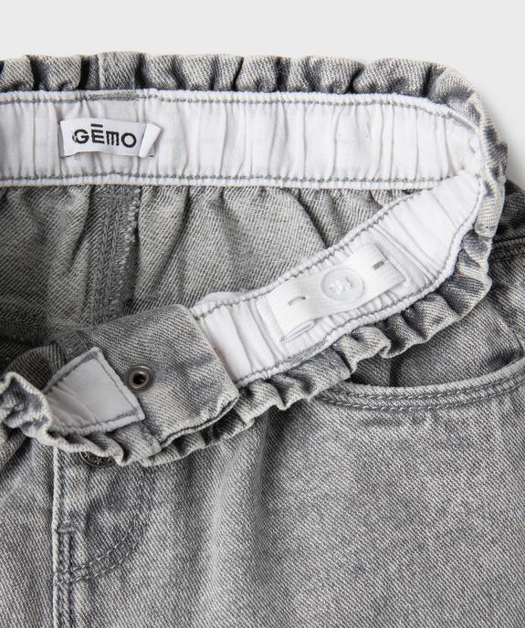 Jean slouchy à taille haute ajustable fille vue10 - GEMO (ENFANT) - GEMO