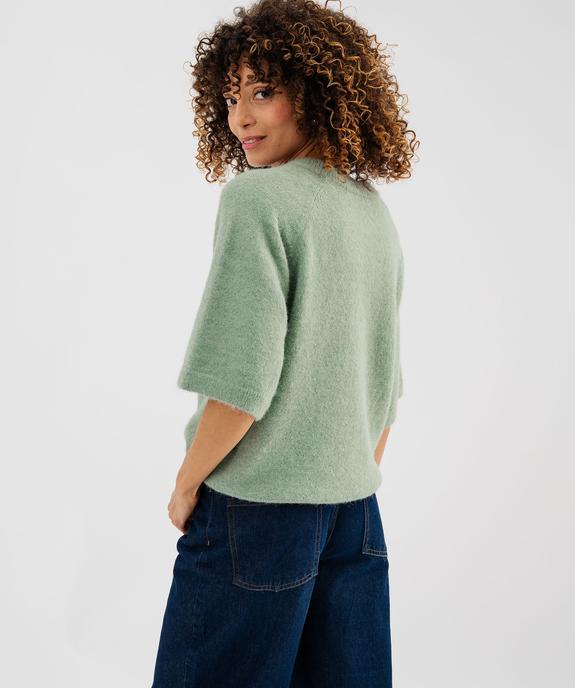 Pull manches courtes ample et douillet femme vue3 - GEMO(FEMME PAP) - GEMO