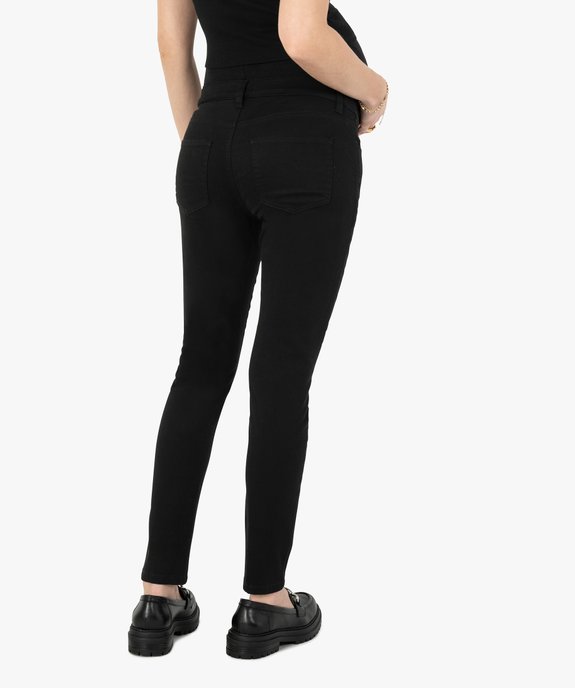 Jean de grossesse coupe slim avec large bandeau élastiqué vue3 - GEMO (MATER) - GEMO