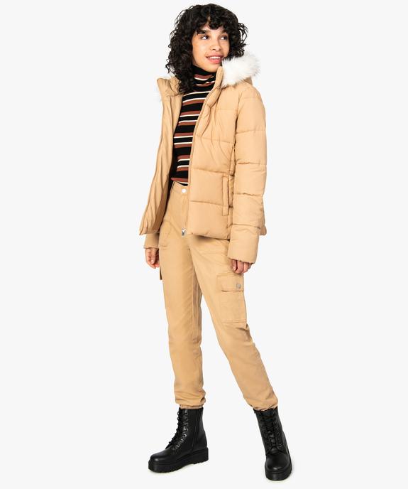 Doudoune femme à capuche duveteuse vue5 - GEMO(FEMME PAP) - GEMO