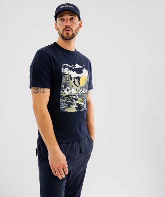 Tee-shirt manches courtes en coton imprimé homme - Roadsign vue5 - ROADSIGN G4G - GEMO