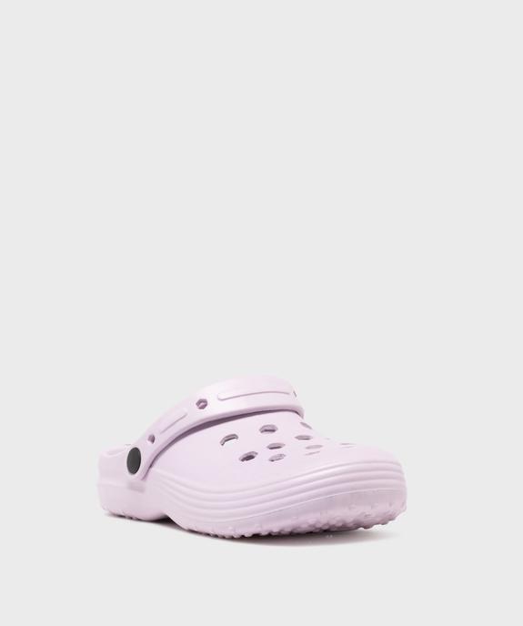 Sabots souples unis et perforés fille vue2 - GEMO (PLAGE) - GEMO