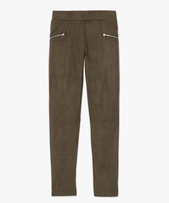 Pantalon femme en suédine coupe slim vue4 - GEMO(FEMME PAP) - GEMO