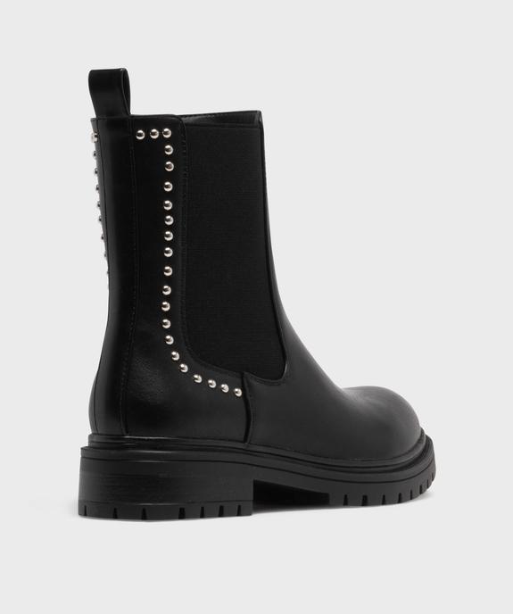 Boots Chelsea à clous et semelle crantée femme vue4 - 5 MILES - GEMO