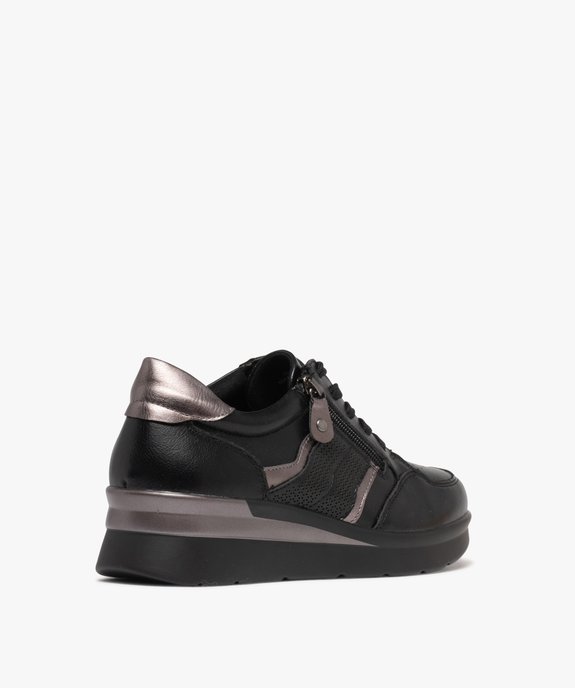 Baskets confort avec lacets et zip femme vue4 - G'FLEX GEMO FOR GOOD - GEMO