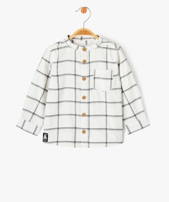 Chemise à carreaux à col rond bébé garçon - LuluCastagnette vue1 - LULUCASTAGNETTE - GEMO