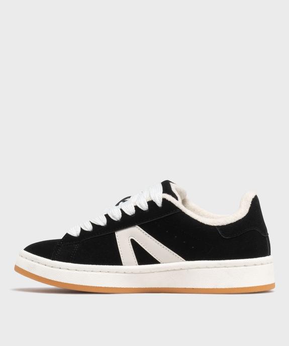 Basket basses style skate à larges lacets femme vue3 - SANS MARQUE - GEMO