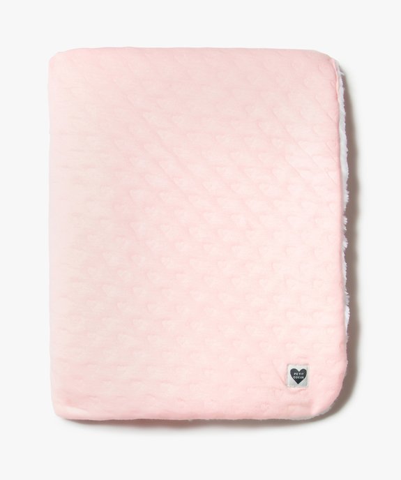Couverture plaid bébé bicolore vue1 - GEMO(BB COUCHE) - GEMO