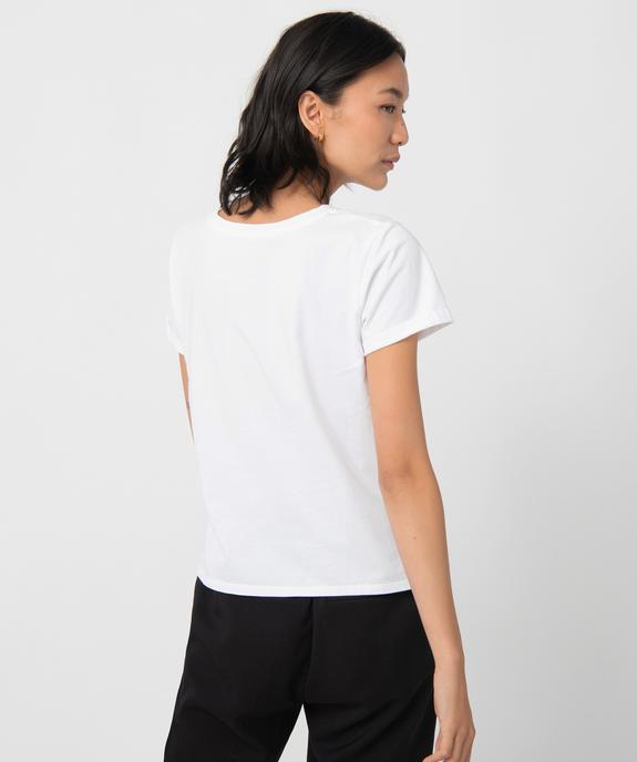 Tee-shirt femme à manches courtes spécial Noël vue3 - GEMO(FEMME PAP) - GEMO