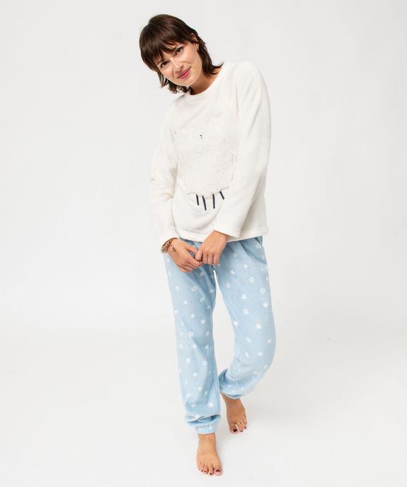 Pyjama chaud en maille douillette femme vue2 - GEMO(HOMWR FEM) - GEMO