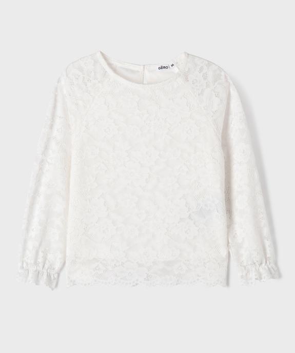 Blouse manches longues en dentelle fille vue2 - GEMO (ENFANT) - GEMO