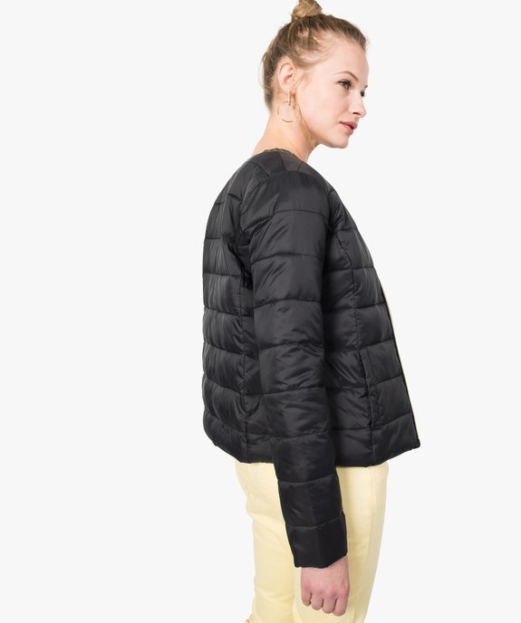 Doudoune femme légère avec col rond et fermeture zippée vue3 - GEMO(FEMME PAP) - GEMO