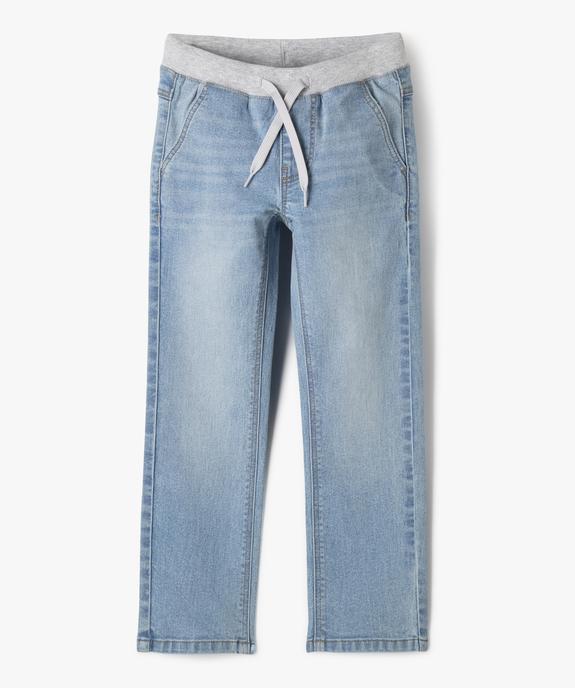 Jean Regular avec taille ajustable en bord-côte garçon vue1 - GEMO 4G GARCON - GEMO