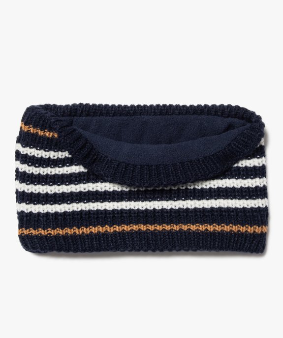 Echarpe snood à rayures avec doublure polaire bébé vue1 - GEMO(BEBE DEBT) - GEMO