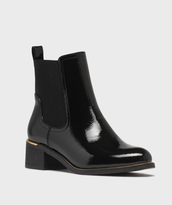 Boots vernis avec élastique sur la tige femme - Valentina Baldano vue2 - VALENTINA BALDA - GEMO