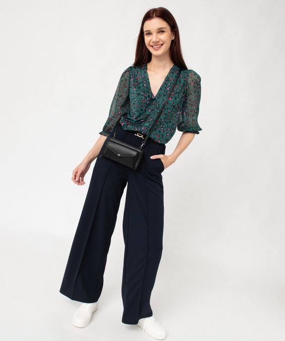 Chemise imprimée à manches 3/4 en voile femme vue5 - GEMO(FEMME PAP) - GEMO