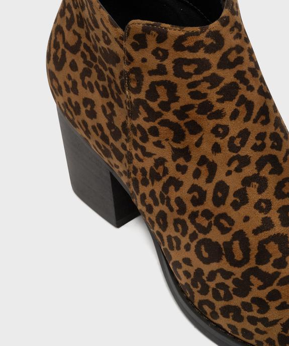 Bottines à talon imprimé léopard femme - Follow Me vue6 - FOLLOW ME - GEMO
