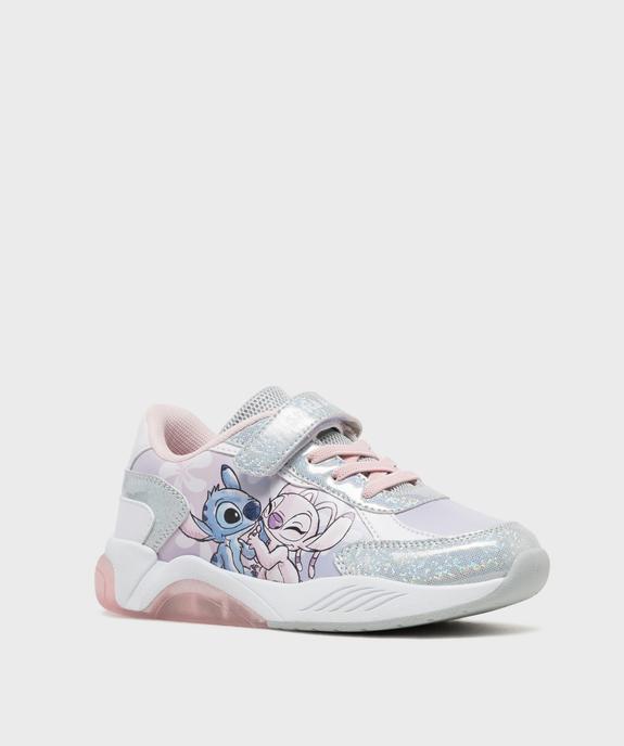 Baskets à scratch et semelle lumineuse Stitch fille - Disney vue2 - LILO & STITCH - GEMO