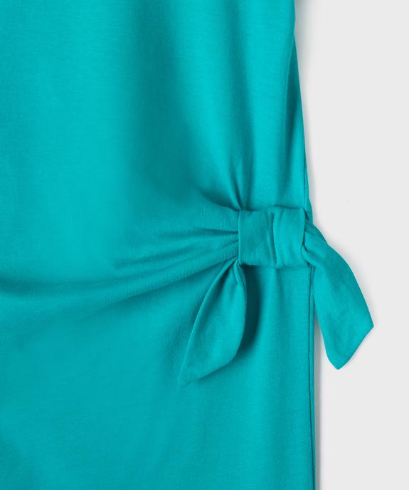 Robe tee-shirt avec noeud sur la hanche fille vue2 - GEMO (ENFANT) - GEMO