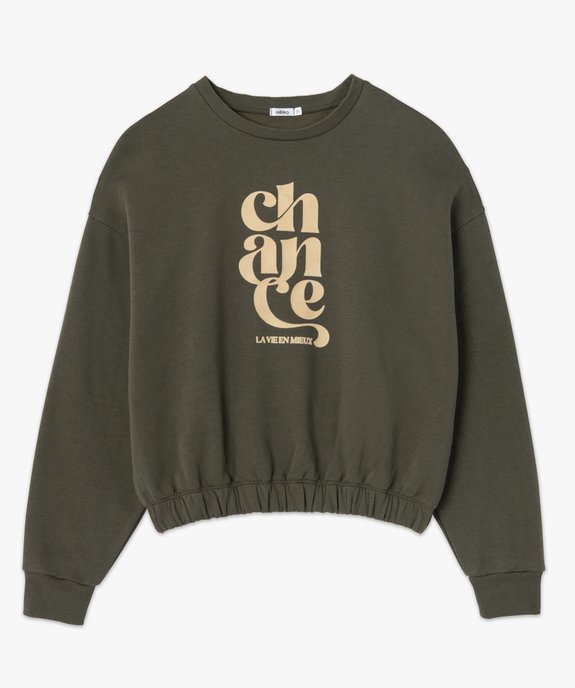 Sweat femme court avec inscription XXL vue4 - GEMO(FEMME PAP) - GEMO