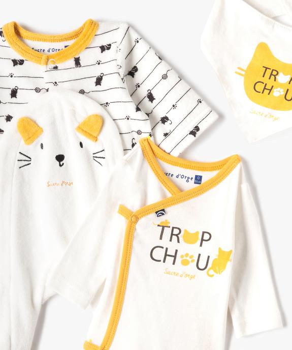 Ensemble bébé 4 pièces : trousseau layette de naissance - Sucre d'Orge vue2 - SUCRE D'ORGE - GEMO