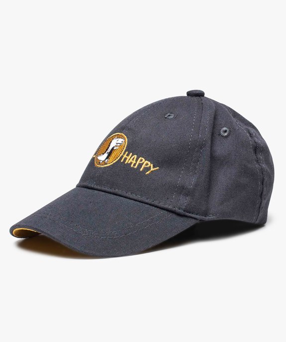 Casquette bébé garçon uni avec broderie vue1 - GEMO(BEBE DEBT) - GEMO