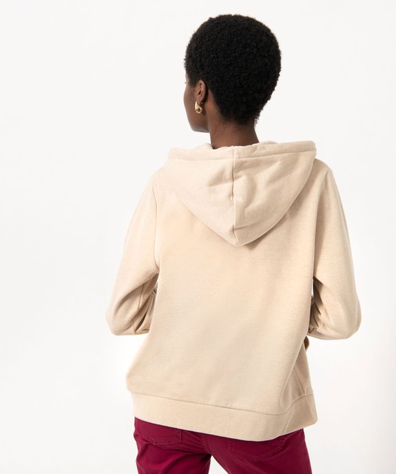 Sweat zippé à capuche avec intérieur molletonné femme vue3 - GEMO(FEMME PAP) - GEMO