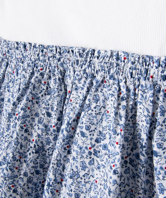 Robe bi-matières à manches courtes fille - LuluCastagnette vue4 - LULUCASTAGNETTE - GEMO