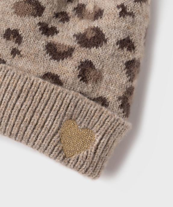 Bonnet avec doublure polaire bébé fille vue2 - GEMO 4G BEBE - GEMO