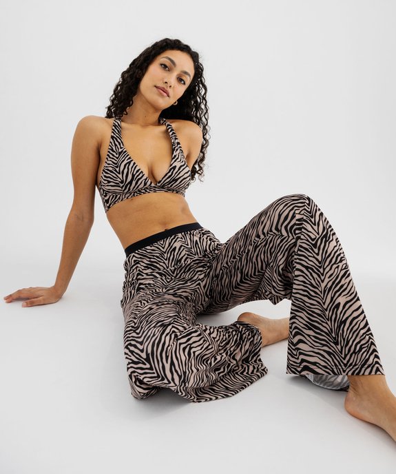 Pantalon de plage en maille fluide femme vue1 - GEMO 4G FEMME - GEMO