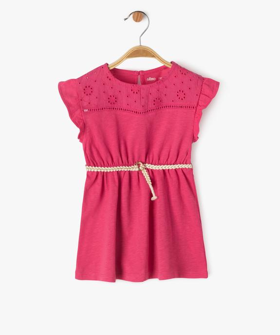 Robe sans manches avec ceinture tressée bébé fille vue1 - GEMO(BEBE DEBT) - GEMO