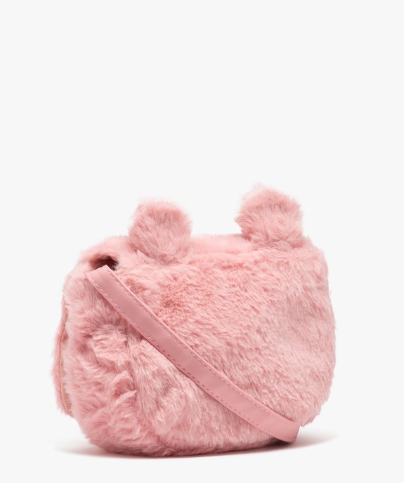 Sac besace en fourrure imitation motif chat fille vue2 - GEMO (ENFANT) - GEMO