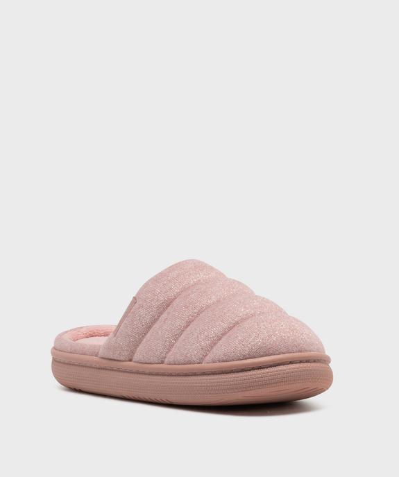 Chaussons mules scintillants sur épaisse semelle femme - Isotoner vue2 - ISOTONER - GEMO